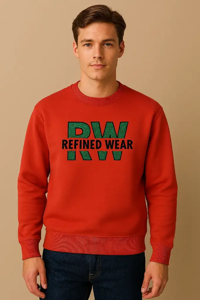 SoftWear Sweatshirt with Print and Embroidery